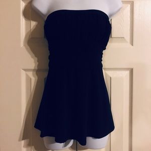 WHBM Black Strapless Top Women's Medium